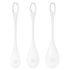 Satisfyer Yoni Power 1 - Conjunto de bolas ben wa brancas (3 peças)