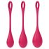 Satisfyer Yoni Power 1 - Conjunto de Bolas de Geisha - Vermelho (3 peças)