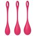 Satisfyer Yoni Power 1 - Conjunto de Bolas de Geisha - Vermelho (3 peças)