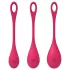 Satisfyer Yoni Power 1 - kit bolas Ben Wa - 3 peças - vermelho