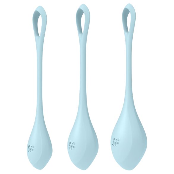 Satisfyer Yoni Power 2 - conjunto de bolas tailandesas - azul (3 peças)