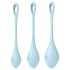Satisfyer Yoni Power 2 - conjunto de bolas tailandesas - azul (3 peças)
