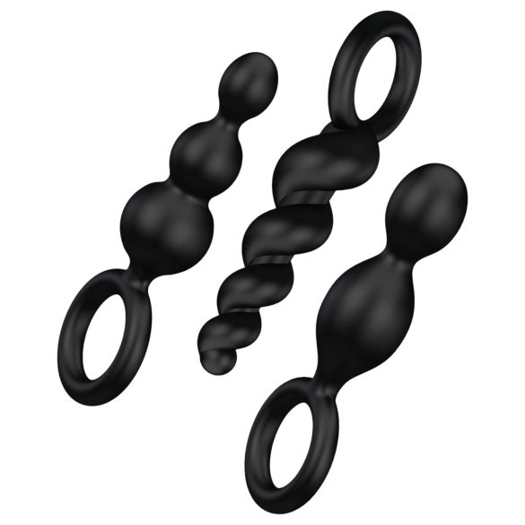 Conjunto Satisfyer Booty Call - Plug Anal - Preto (3 Peças)
