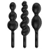 Satisfyer Booty Call - plug anal set - kit com 3 peças - silicone preto