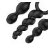 Conjunto Satisfyer Booty Call - Plug Anal - Preto (3 Peças)