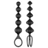 Satisfyer Love Beads - plug anal com esferas - silicone preto - kit