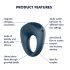 Satisfyer Power Ring - anel peniano vibratório à prova d'água (cinza)
