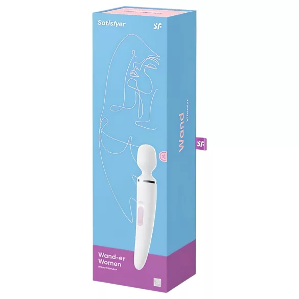 Satisfyer Wand-er Woman - massageador vibratório à prova d’água (branco)