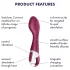 Satisfyer Hot Spot - vibrador ponto G com aquecimento recarregável vermelho