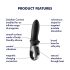 Satisfyer Hot Passion - Vibrador anal aquecido inteligente (preto)