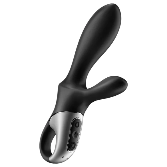 Satisfyer Heat Climax+ - vibrador anal aquecedor inteligente - silicone preto