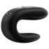 Satisfyer Double Fun - vibrador inteligente e à prova de água (preto)