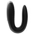 Satisfyer Double Fun - vibrador inteligente e à prova de água (preto)