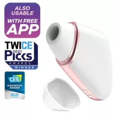   Satisfyer Love Triangle - Estimulador de clitóris por ondas de ar controlado por app (branco)