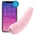 Satisfyer Curvy 2+ - vibrador clitóris sucção app - silicone rosa