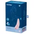 Satisfyer Curvy 2+ - vibrador clitóris sucção app - silicone rosa
