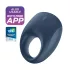 Satisfyer Strong One - anel peniano vibratório inteligente - silicone azul
