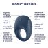 Satisfyer Strong One - Anel peniano vibratório inteligente (azul)