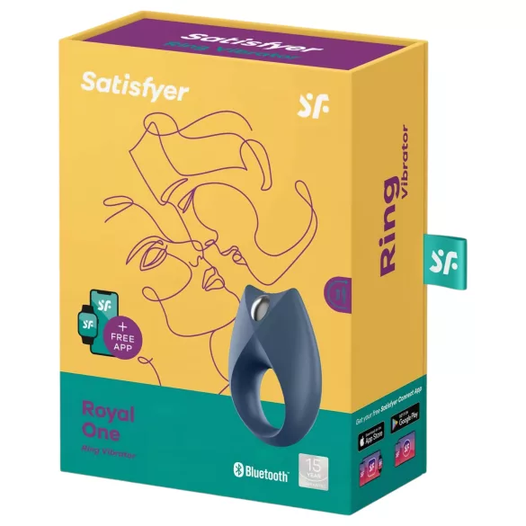 Satisfyer Royal One - Anel peniano vibratório com controlo por app, para homens (azul)