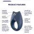 Satisfyer Royal One - Anel peniano vibratório com controlo por app, para homens (azul)