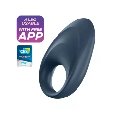   Satisfyer - anel peniano vibratório inteligente - silicone azul