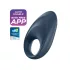 Satisfyer - anel peniano vibratório inteligente - silicone azul