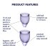 Satisfyer Feel Confident - Conjunto de Copos Menstruais (roxo)