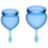 Satisfyer Feel Good - conjunto de copos menstruais de silicone (azul, 2 unid.)
