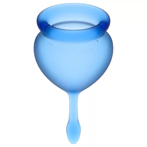 Satisfyer Feel Good - conjunto de copos menstruais de silicone (azul, 2 unid.)