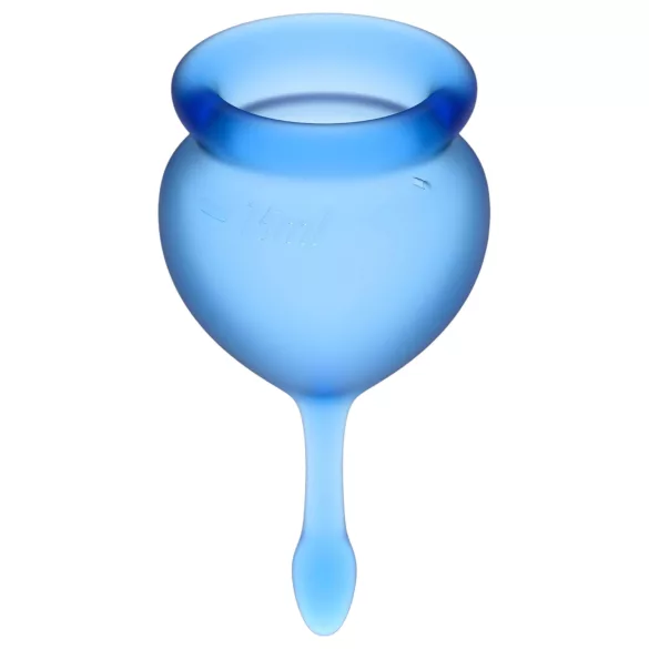 Satisfyer Feel Good - conjunto de copos menstruais de silicone (azul, 2 unid.)