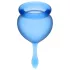 Satisfyer Feel Good - conjunto de copos menstruais de silicone (azul, 2 unid.)