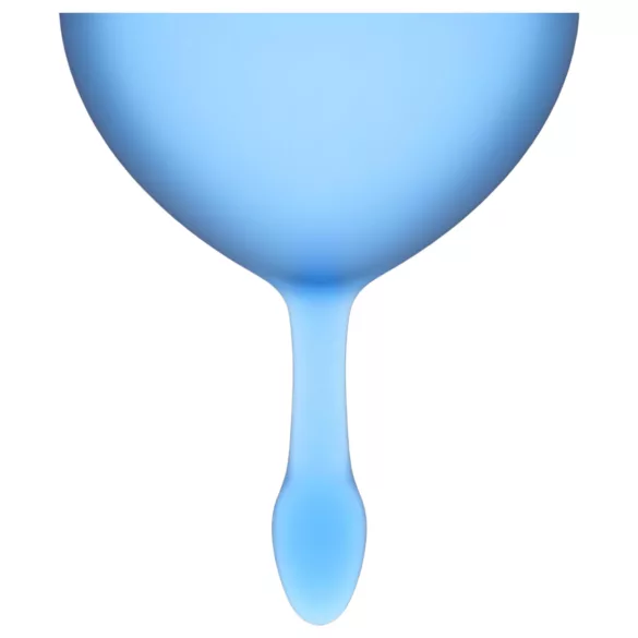 Satisfyer Feel Good - conjunto de copos menstruais de silicone (azul, 2 unid.)