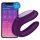 Satisfyer Double Joy - vibrador inteligente e à prova d'água para casais (roxo)