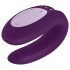 Satisfyer Double Joy - vibrador inteligente e à prova d'água para casais (roxo)