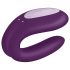 Satisfyer Double Joy - vibrador inteligente e à prova d'água para casais (roxo)