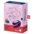 Satisfyer Double Joy - vibrador inteligente e à prova d'água para casais (roxo)