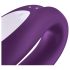 Satisfyer Double Joy - vibrador inteligente e à prova d'água para casais (roxo)