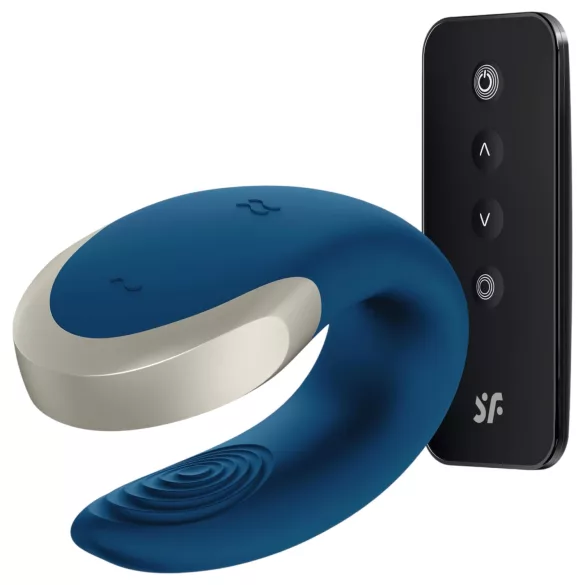 Satisfyer Double Love - vibrador de casal controlado por app (azul)