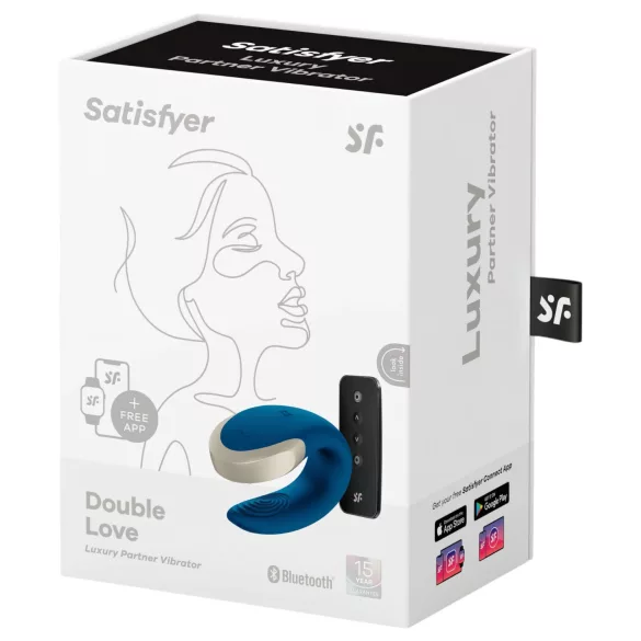 Satisfyer Double Love - vibrador de casal controlado por app (azul)