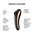 Satisfyer Dual Kiss - vibrador recarregável para vagina e clitóris (preto)