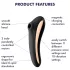Satisfyer Dual Kiss - vibrador recarregável vaginal e clitóris - preto
