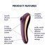 Satisfyer Dual Kiss - 2 em 1, vibrador vaginal e clitoriano (roxo)