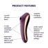 Satisfyer Dual Kiss - vibrador 2 em 1 clitóris e vaginal - silicone lilás