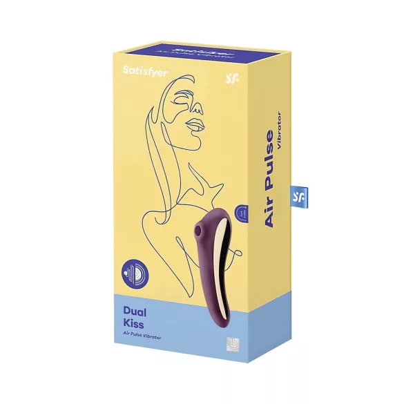 Satisfyer Dual Kiss - vibrador 2 em 1 clitóris e vaginal - silicone lilás