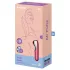 Satisfyer Dual Love - vibrador clitóris e vaginal com app - silicone vermelho