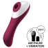 Satisfyer Dual Crush - vibrador ponto G e clitóris recarregável - vermelho