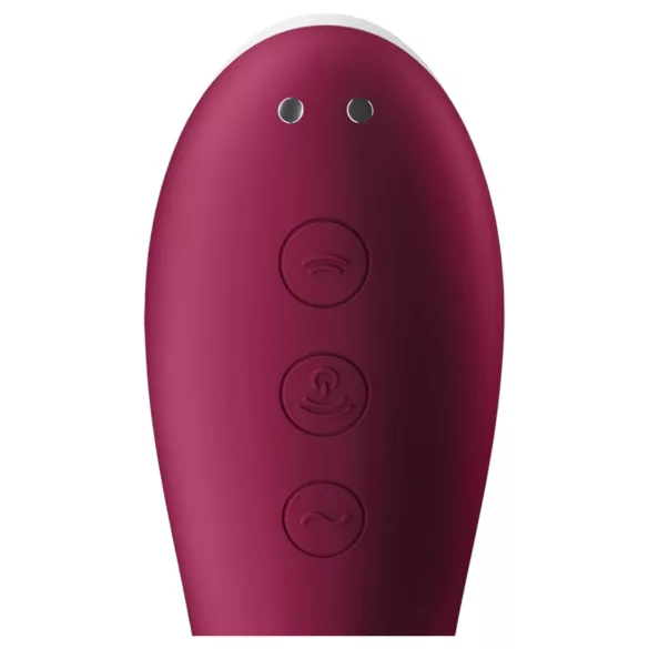 Satisfyer Dual Crush - vibrador ponto G e clitóris recarregável - vermelho