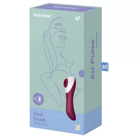Satisfyer Dual Crush - vibrador ponto G e clitóris recarregável - vermelho
