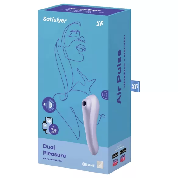 Satisfyer Dual Pleasure - vibrador 2 em 1 sucção e vibração - silicone lilás