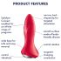 Satisfyer Rotator Plug 1 - Vibrador Anal com Pérolas e Bateria (Vermelho)